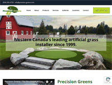 Tablet Screenshot of precision-greens.com